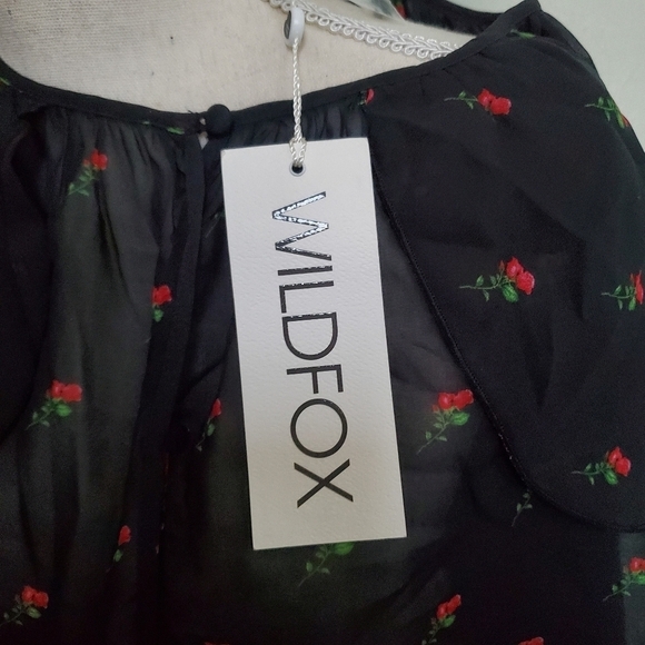 Wildfox Sheer Floral Ruffle Blouse - Picture 8 of 9